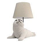 Настольная лампа в детскую Белый морской котик варинант исполнения - 2 | Loft Concept в Грозном