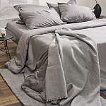 Плед из шерсти мериноса серого цвета 130×180 см Gray Waves варинант исполнения - 8 | Loft Concept в Грозном