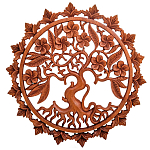 Панно из дерева круглое Sakura Panel With Trees варинант исполнения - 1 | Loft Concept в Грозном