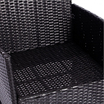 Обеденный комплект из искуственного ротанга Vintara черный варинант исполнения - 6 | Loft Concept в Грозном