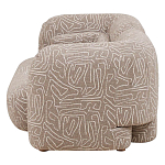 Дизайнерский двухместный диван с мягкими спинкой и подлокотниками светло-коричневый с принтом Madelaine Sofa Cocoa варинант исполнения - 4 | Loft Concept в Грозном