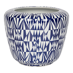 Кашпо с орнаментом в сочетании белого и синего цвета Artistic Flowerpot варинант исполнения - 1 | Loft Concept в Грозном