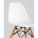 Пластиковый стул на ножках из массива бука Eames Small White варинант исполнения - 2 | Loft Concept в Грозном