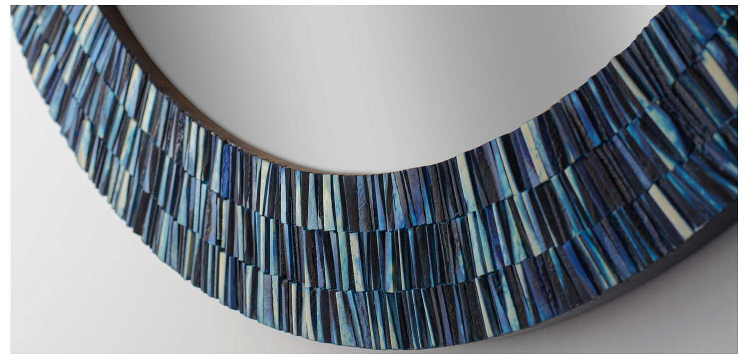 Зеркало Bone Inlay Round Mirror Зеркало Bone Inlay Round Mirror - Loft-Concept в Грозном