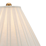 Настольная лампа с фактурным конусовидным абажуром и кожаным каркасом Malifis варинант исполнения - 2 | Loft Concept в Грозном