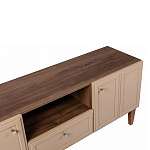 ТВ-тумба бежевая из массива бука с 2-мя дверками и ящиком Wenge Light варинант исполнения - 2 | Loft Concept в Грозном