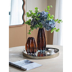 Ваза стеклянная янтарного цвета с текстурированным силуэтом Carambola варинант исполнения - 6 | Loft Concept в Грозном