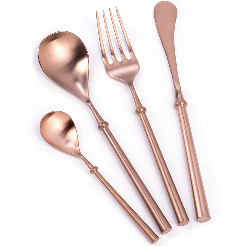 Столовые приборы Ring Handle Copper Медь Столовые приборы Ring Handle Copper Медь в Грозном | Loft Concept