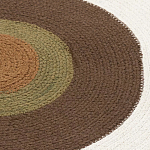 Ковер круглый из хлопка с контрастным узором Bullseye 150 варинант исполнения - 3 | Loft Concept в Грозном