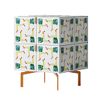 Тумба  с рисунком Short Pina Colada Orange варинант исполнения - 3 | Loft Concept в Грозном