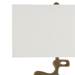 Настольная лампа с фигурным каркасом и прямоугольным тканевым абажуром Brutalist Profile варинант исполнения - 2 | Loft Concept в Грозном