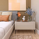 Настольная лампа с круглым деревянным отражателем и черным цилиндрическим плафоном Accord Lighting варинант исполнения - 9 | Loft Concept в Грозном