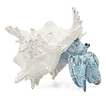 Статуэтка голубой рак с белой раковиной Marine Accessories варинант исполнения - 1 | Loft Concept в Грозном