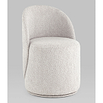Пуф Loreen со спинкой вращающийся букле светло-серый варинант исполнения - 1 | Loft Concept в Грозном