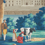 Обои ручная роспись Monuments of Paris Jacquemart on scenic paper варинант исполнения - 1 | Loft Concept в Грозном