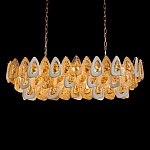 Люстра овальная с многослойными белыми и прозрачными подвесками Character Chandelier варинант исполнения - 2 | Loft Concept в Грозном