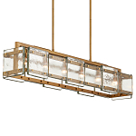 Люстра прямоугольная из толстого литого стекла Cast Glass варинант исполнения - 2 | Loft Concept в Грозном