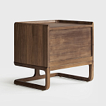 Прикроватный деревянный столик с 2-мя ящиками Moon Walnut Furniture варинант исполнения - 12 | Loft Concept в Грозном