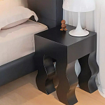 Дизайнерский журнальный стол чёрный с ножками волнистой формы Egopi варинант исполнения - 2 | Loft Concept в Грозном