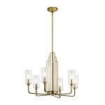  Люстра с прозрачными рифлеными цилиндрическими плафонами Kichler варинант исполнения - 16 | Loft Concept в Грозном