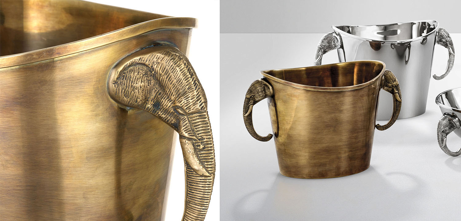 Ведерко для льда Eichholtz WINE COOLER MAHARAJA brass Ведерко для льда Eichholtz WINE COOLER MAHARAJA brass - Loft-Concept в Грозном