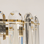 Люстра многоярусная с овальными прозрачными подвесками 36 см Harmonica варинант исполнения - 7 | Loft Concept в Грозном