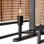 Люстра прямоугольной формы с чёрным каркасом и вставкой из плетеного материала Cage for Light варинант исполнения - 2 | Loft Concept в Грозном