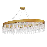 Люстра подвесная овальная с хрустальными подвесками Crystal Art  варинант исполнения - 1 | Loft Concept в Грозном