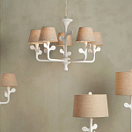 Бра с белым каркасом и тканевым абажуром Natural Stems варинант исполнения - 4 | Loft Concept в Грозном