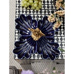 Менажница темно-синяя фарфоровая с бронзовой фигуркой ангела Eden Garden варинант исполнения - 3 | Loft Concept в Грозном