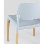 Пластиковый стул на ножках из массива бука Ferret Grey-Blue варинант исполнения - 3 | Loft Concept в Грозном