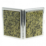 Портсигар на 10 сигарет с газовой зажигалкой из натурального камня Змеевик Светлый Stone Cigarettes Cases варинант исполнения - 3 | Loft Concept в Грозном