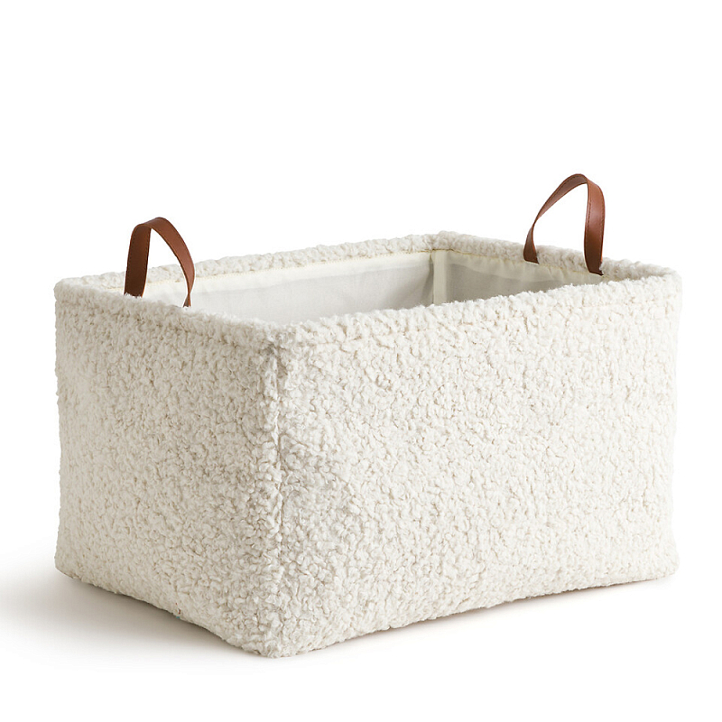 Корзина из ткани букле Boucle Organizers Rect Молочный Коричневый Корзина из ткани букле Boucle Organizers Rect Молочный Коричневый в Грозном | Loft Concept