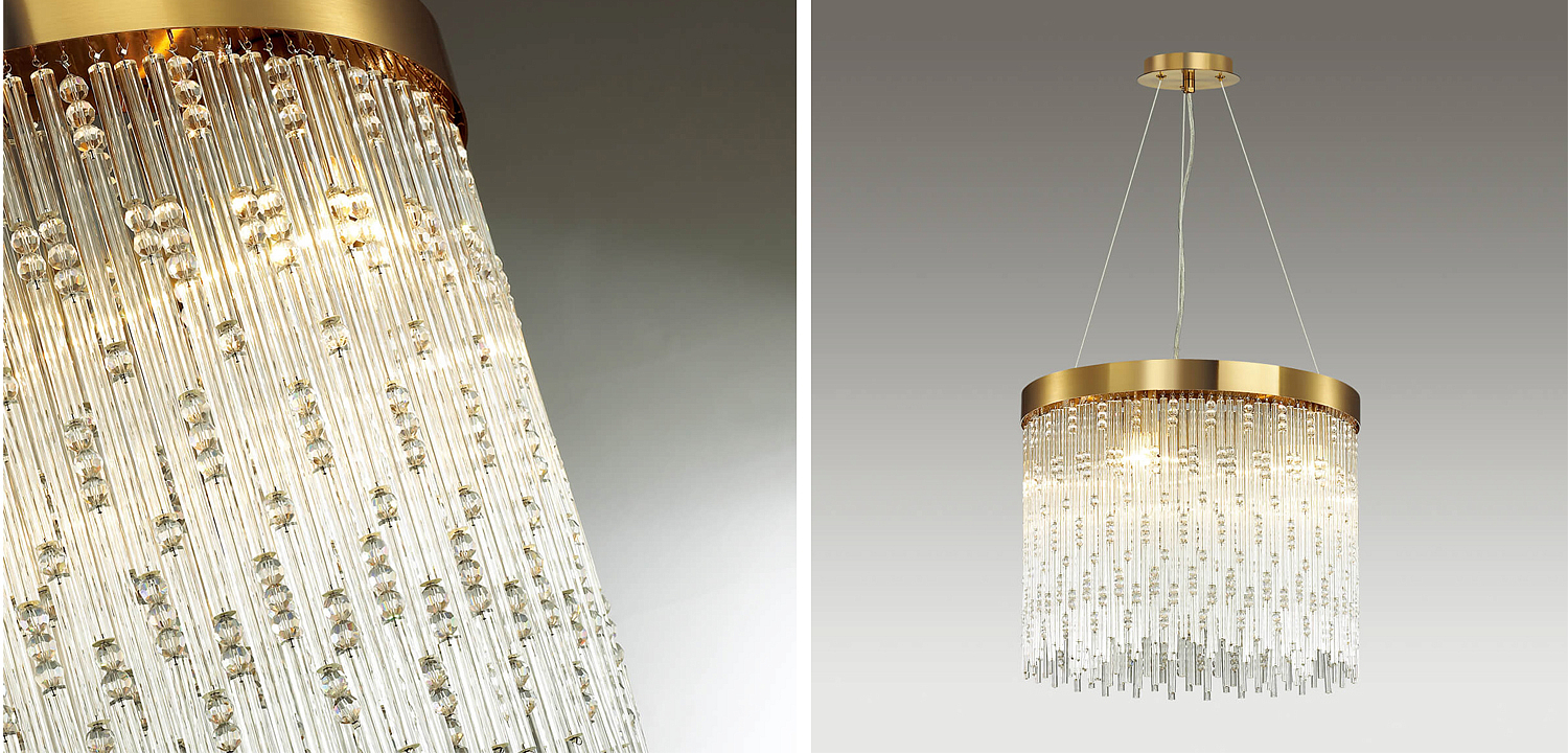 Люстра Hailstorm Rain Kerri Chandelier gold 45 Люстра Hailstorm Rain Kerri Chandelier gold 45 - Loft-Concept в Грозном