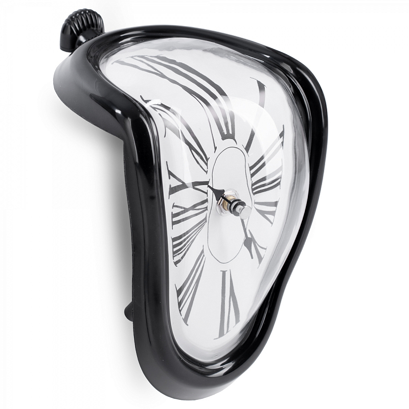 Часы Salvador Dali Soft Clock black Белый Черный Часы Salvador Dali Soft Clock black Белый Черный в Грозном | Loft Concept
