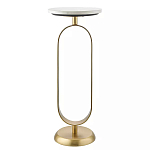 Столик приставной с овальным золотым основанием Oval Gold Base варинант исполнения - 1 | Loft Concept в Грозном