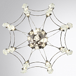 Люстра подвесная из металла с хрустальными подвесками прозрачного цвета Quasar 41 варинант исполнения - 10 | Loft Concept в Грозном