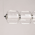 Люстра линейная с 6-ю прозрачными стеклянными плафонами округлой формы HANDLE GRAPE варинант исполнения - 6 | Loft Concept в Грозном
