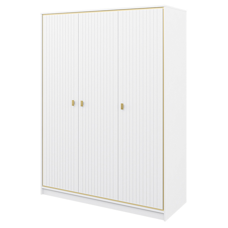 Шкаф белый трёхдверный для одежды Antique Order Белый Золотой в Грозном | Loft Concept 