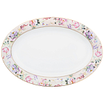 Сервиз столовый из фарфора белый с цветочным принтом на 6 персон 23 предмета Flower Porcelain Collection варинант исполнения - 2 | Loft Concept в Грозном