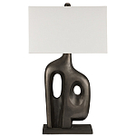 Настольная лампа с прямоугольным тканевым абажуром на фигурном каркасе Brutilist  варинант исполнения - 4 | Loft Concept в Грозном