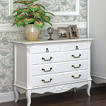 Комод белый из массива бука в стиле прованс White Provence варинант исполнения - 4 | Loft Concept в Грозном