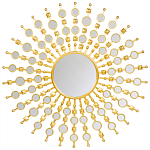 Зеркало-солнце в раме из металла с золотыми с лучами Rays of Peace варинант исполнения - 1 | Loft Concept в Грозном