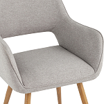 Стул в рогожке серого цвета NEASAN STOOL варинант исполнения - 7 | Loft Concept в Грозном