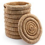 Плетеная корзина с крышкой из плетеного бананового дерева Zuwena Wicker Basket варинант исполнения - 3 | Loft Concept в Грозном