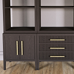 Модульный стеллаж Primo из трех составных элементов Темный орех варинант исполнения - 6 | Loft Concept в Грозном