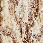 Овальный Современный Гобелен Абстракция в бежевых тонах Shallow варинант исполнения - 3 | Loft Concept в Грозном