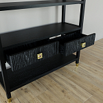 Стеллаж с двумя ящиками Elsa Dreams Black варинант исполнения - 3 | Loft Concept в Грозном