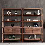 Стеллаж в гостиную для книг Moon Walnut Furniture варинант исполнения - 3 | Loft Concept в Грозном