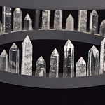 Люстра с двумя кольцами черного цвета с хрустальными элементами QUARTZ CRYSTAL варинант исполнения - 11 | Loft Concept в Грозном